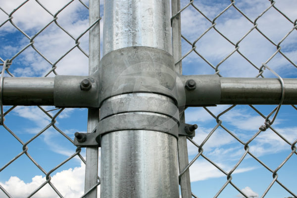 Galvanized line rail and fittings with chain link