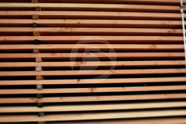 Stacked cedar dimensional lumber for air drying