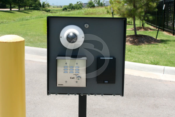 Access controls gate call box used for multifamily communities