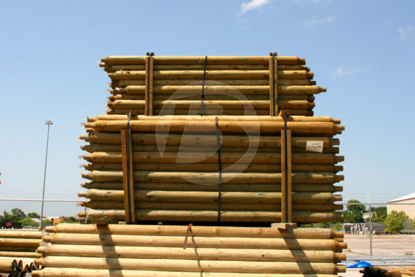 Doweled Round rail wood fencing