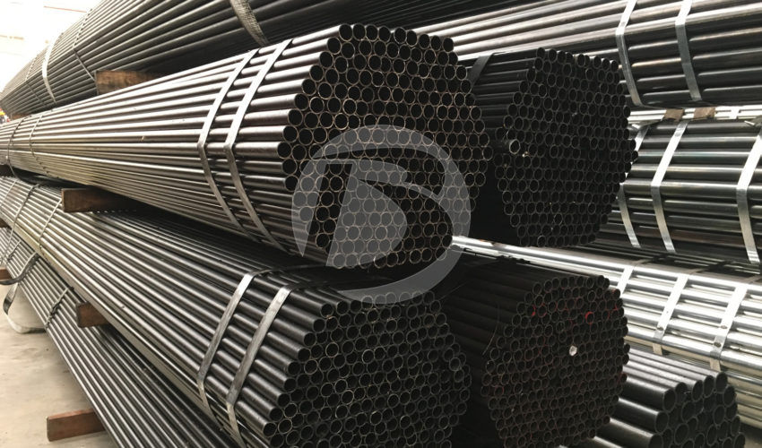 Stacked Galvanized pipe and tubing for distribution