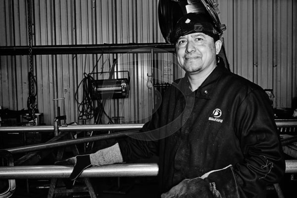 Black and White Gate Fabricator w/ Welding Shield