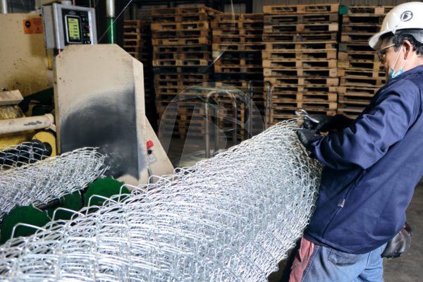 Finsihed Chain Link being Bundled from Machine