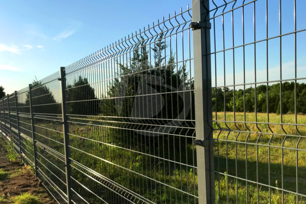 Tan Welded Wire Perimeter Fence sideview