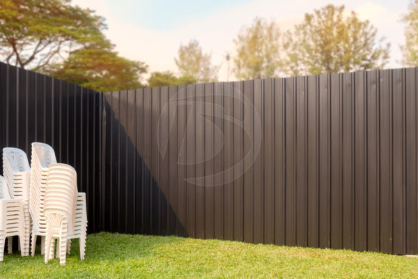 Brown vinyl plastic fence