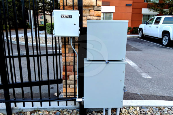 Gate operator on a swing gate