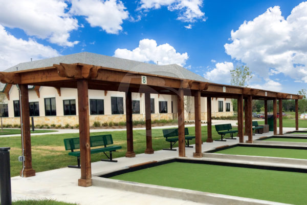 Stain Cedar timbers and corbels outdoor arbor